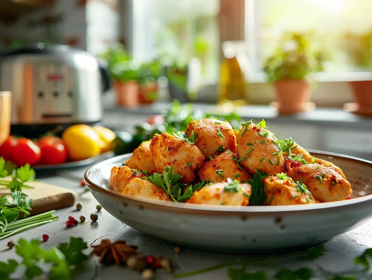 Voyage culinaire : poulet coco au curcuma réalisé au Cookeo