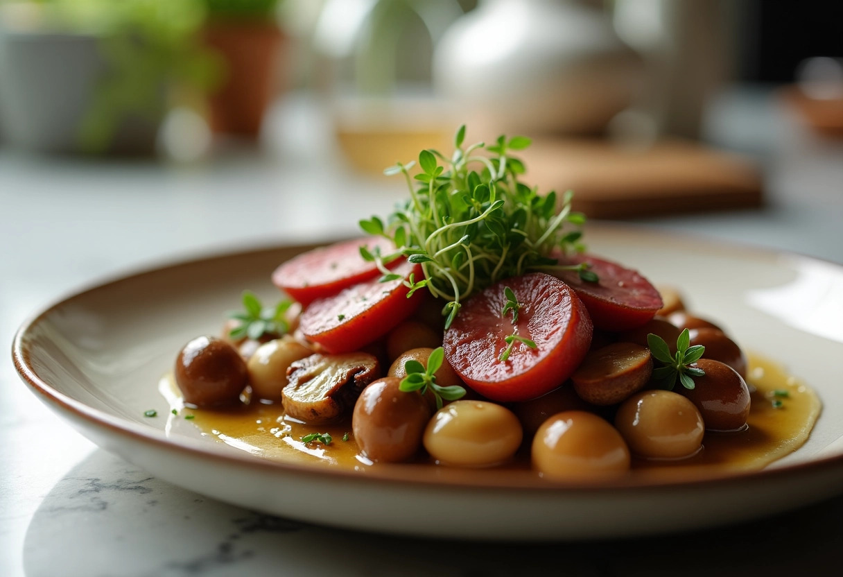 langue de bœuf aux champignons