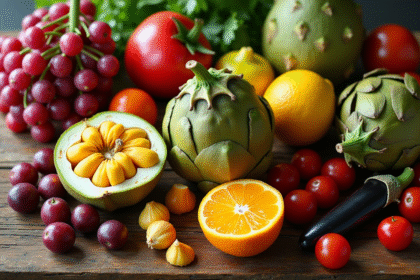 Assortiment de fruits et légumes de saison commençant par J