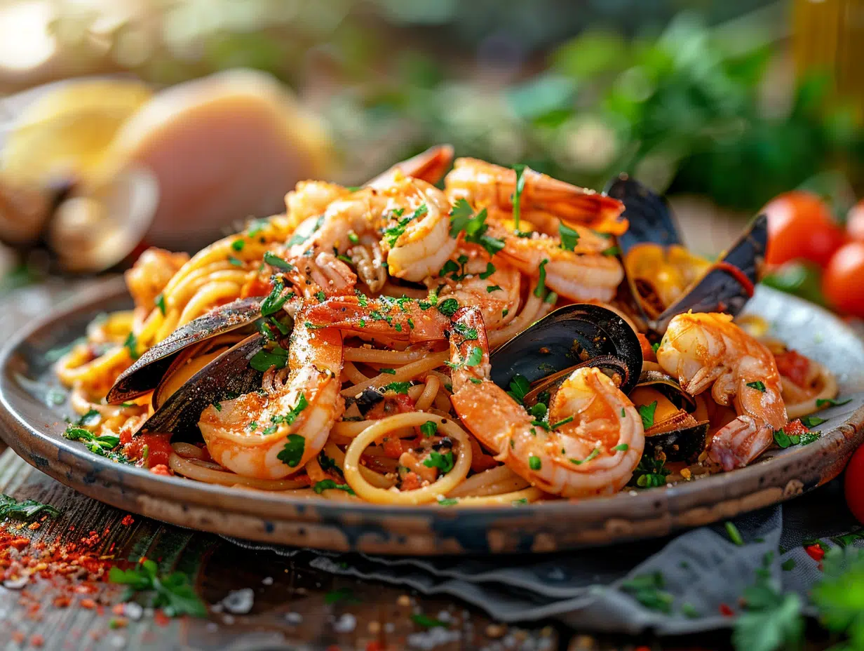 Marier les saveurs maritimes : pâtes aux fruits de mer de Méditerranée