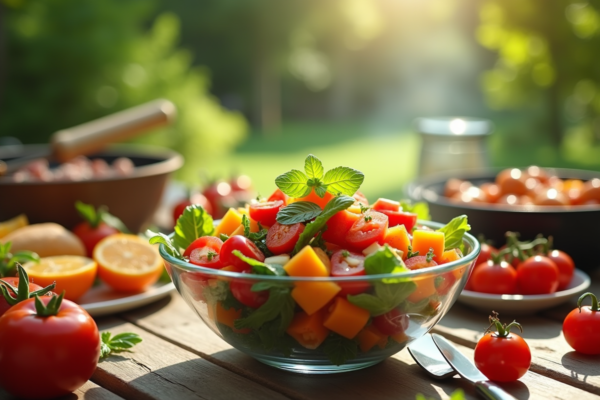 Salade d’accompagnement pour barbecue : idées ingénieuses pour une table estivale éclatante