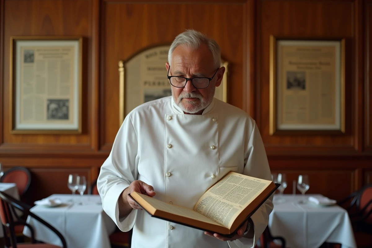 Chef cuisinier français vétéran illustrant la longévité et la cohérence de son projet culinaire