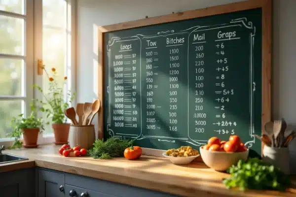 Les bénéfices insoupçonnés d’un tableau en grammes dans votre cuisine