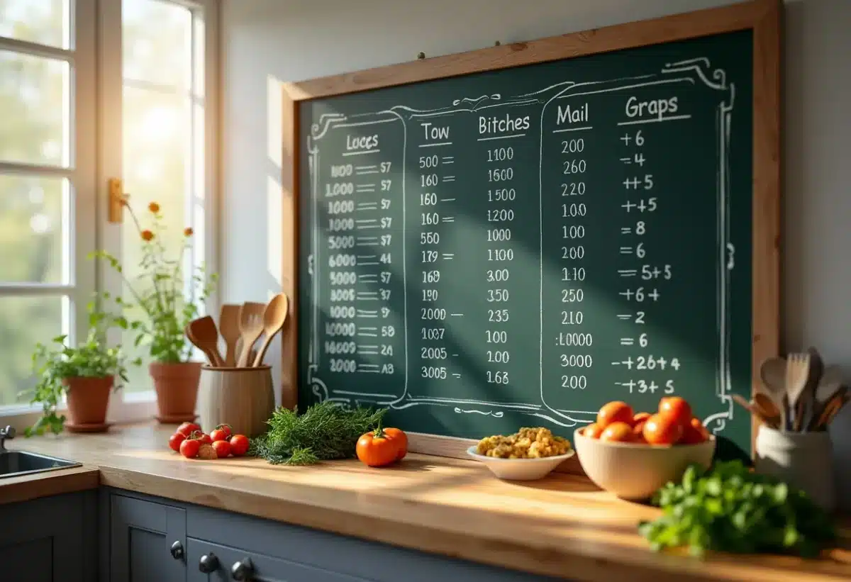 Les bénéfices insoupçonnés d’un tableau en grammes dans votre cuisine